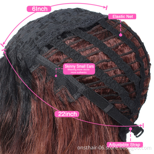 Onst Synthetic Long Ocean Wavy Dark Root Ombre Cosplay Freetress Water Wave Hair Wigs Colorful Artificial Hair For Women Wigs